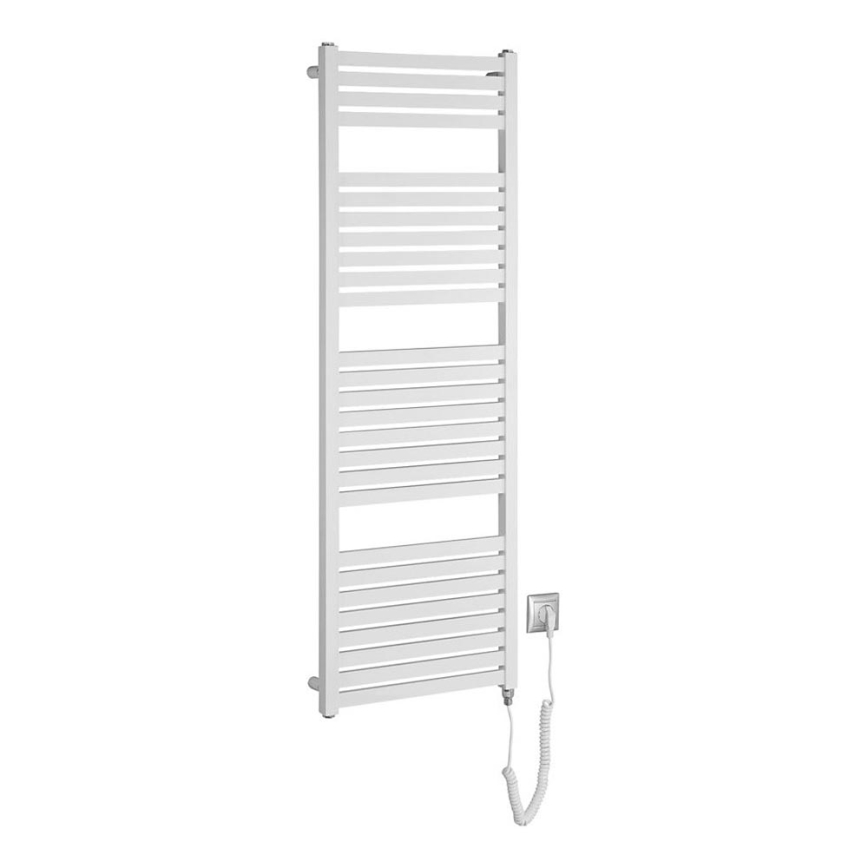 Aqualine - Kúpeľňový elektrický radiátor TONDI-E 500W/230V 133 cm biela rovný