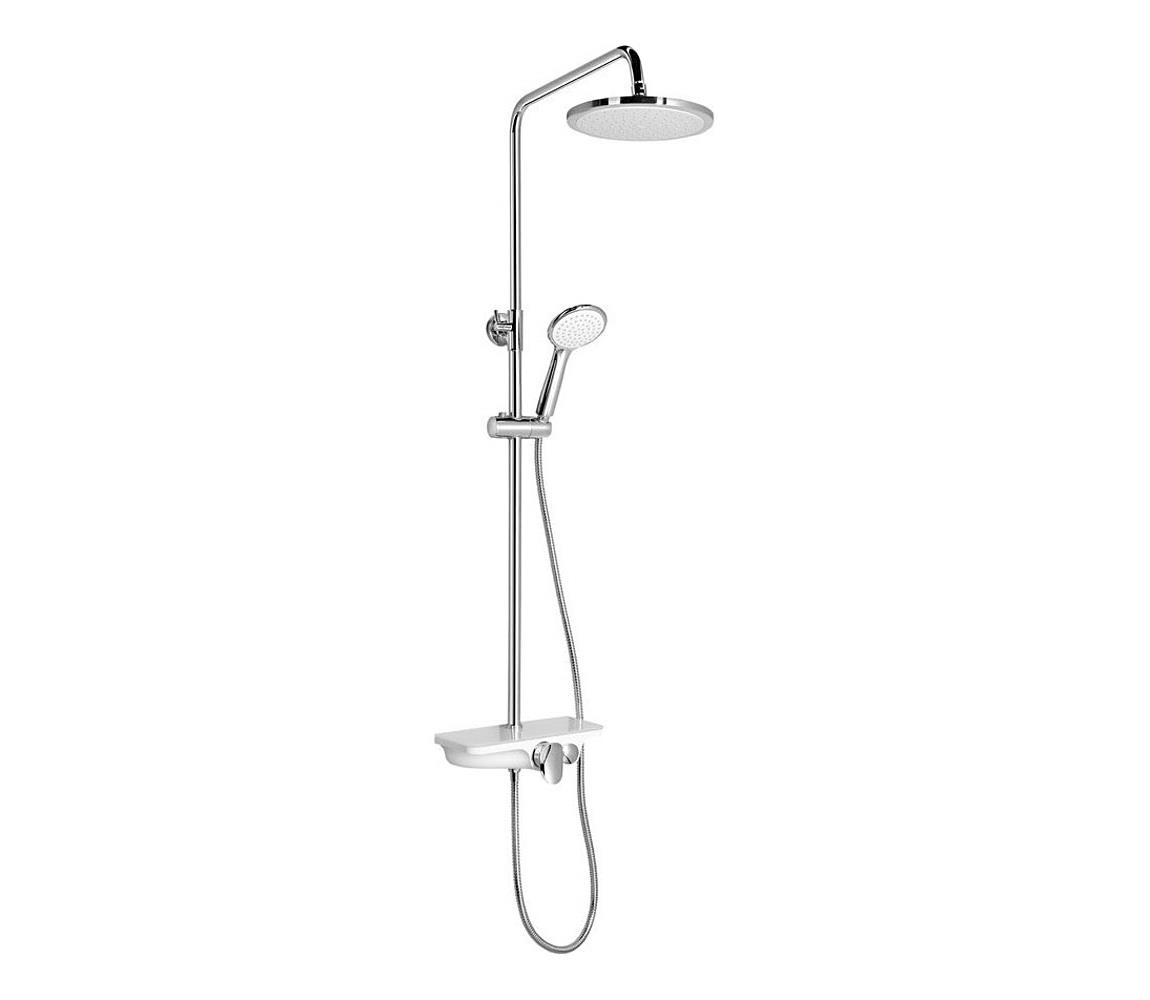 Aqualine - Sprchová súprava s batériou lesklý chróm/biela SL100