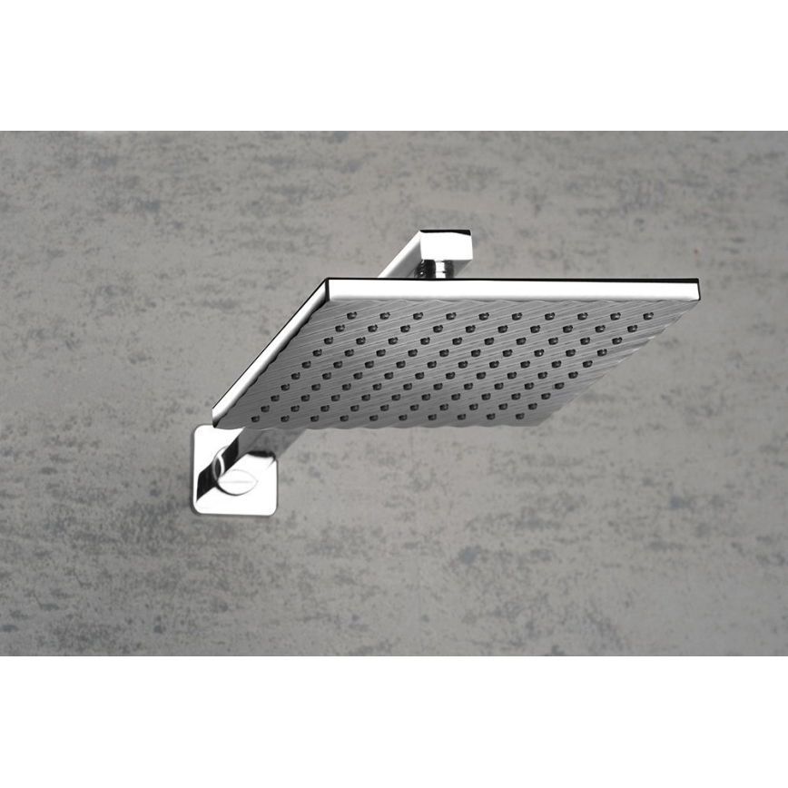 Aqualine - Sprchové rameno hranaté 40,4 cm lesklý chróm