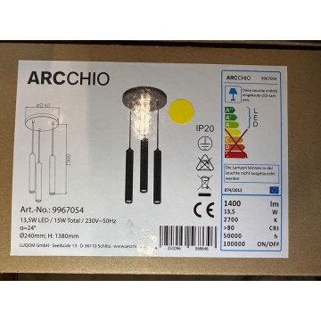 Arcchio - LED Luster na lanku FRANKA 3xLED/4,5W/230V