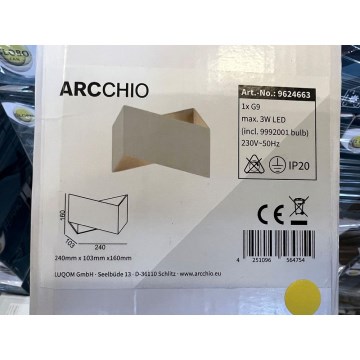 Arcchio - LED Nástenné svietidlo ASSONA 1xG9/3W/230V