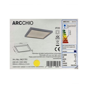 Arcchio - LED Stmievateľné stropné svietidlo SOLVIE LED/20W/230V