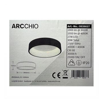 Arcchio - LED Stropné svietidlo ALEKSI LED/27W/230V