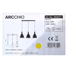 Arcchio - Luster na lanku ARTHURIA 3xE27/60W/230V