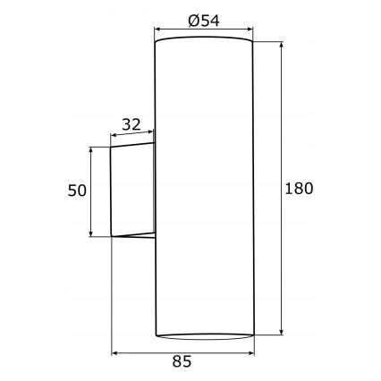 Argon 0910 - Nástenné svietidlo MITOS 2xGU10/5W/230V biela