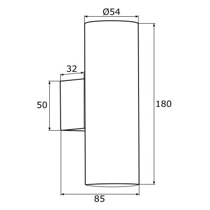 Argon 0912 - Nástenné svietidlo MITOS 2xGU10/5W/230V chróm