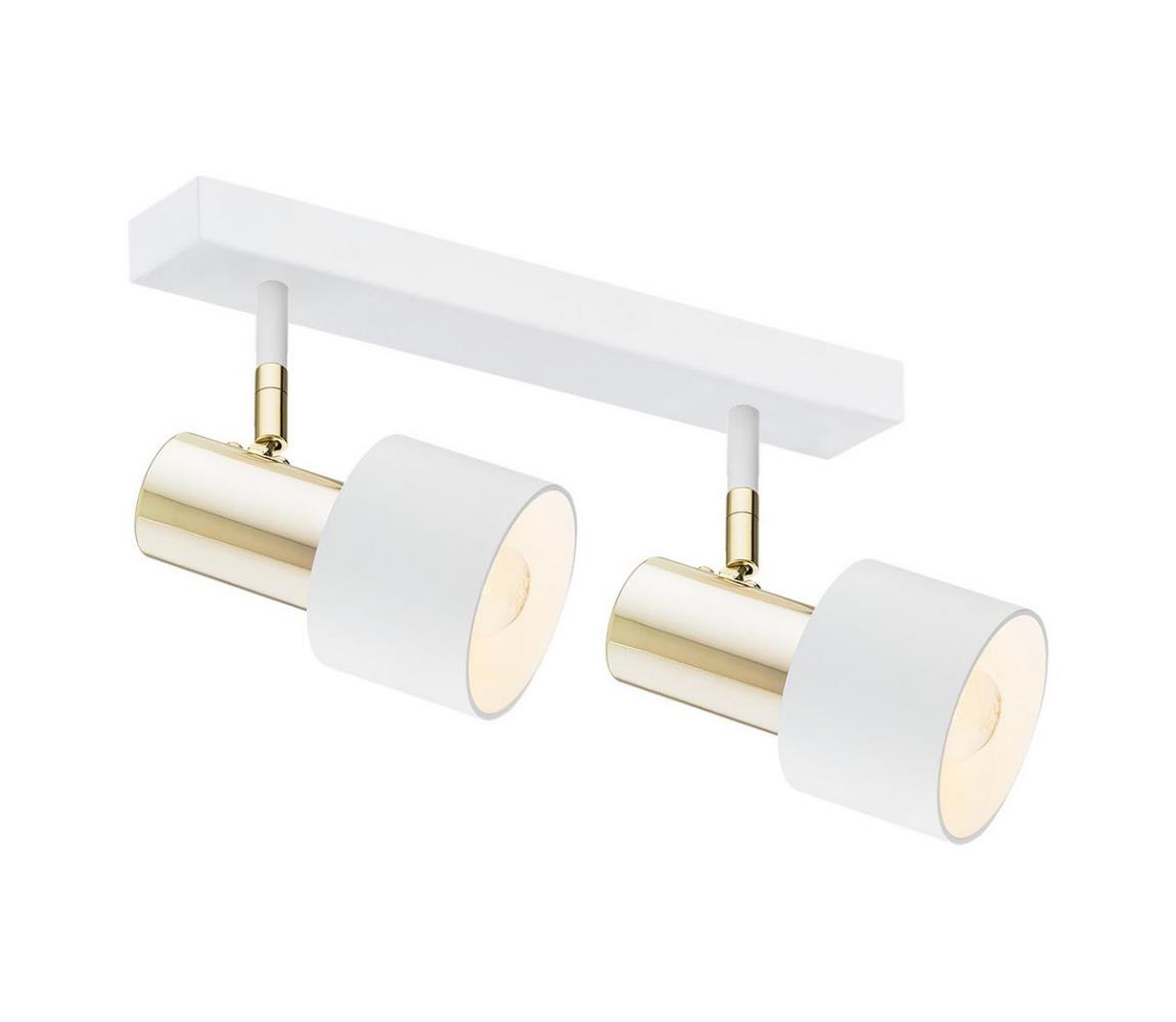 Argon Argon 0927 - Bodové svietidlo DORIA 2xE27/15W/230V biela/mosadz