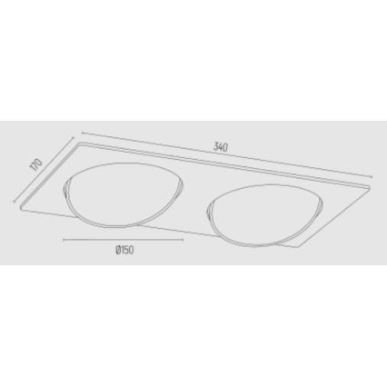 Argon 1046 - Podhľadové svietidlo OLIMP 2xGU10-AR111/12W/230V biela