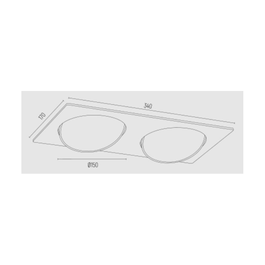 Argon 1046 - Podhľadové svietidlo OLIMP 2xGU10-AR111/12W/230V biela