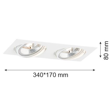 Argon 1046 - Podhľadové svietidlo OLIMP 2xGU10-AR111/12W/230V biela