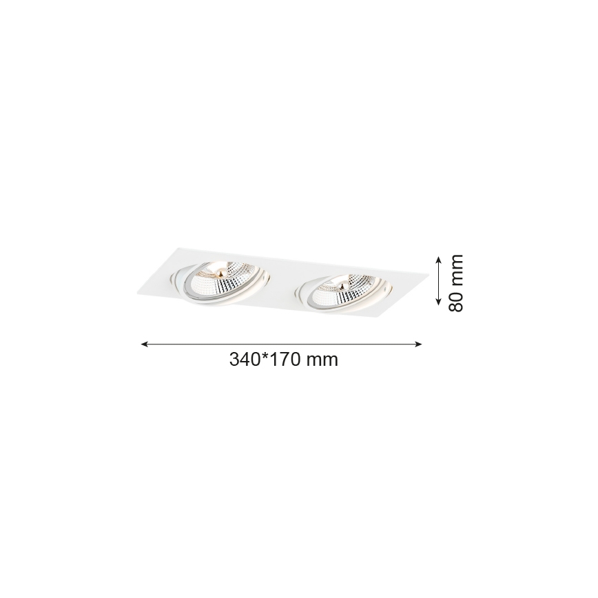 Argon 1046 - Podhľadové svietidlo OLIMP 2xGU10-AR111/12W/230V biela