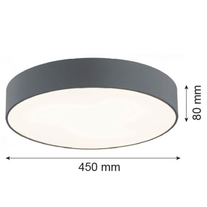 Argon 1187 - Stropné svietidlo DARLING 3xE27/15W/230V pr. 45 cm šedá