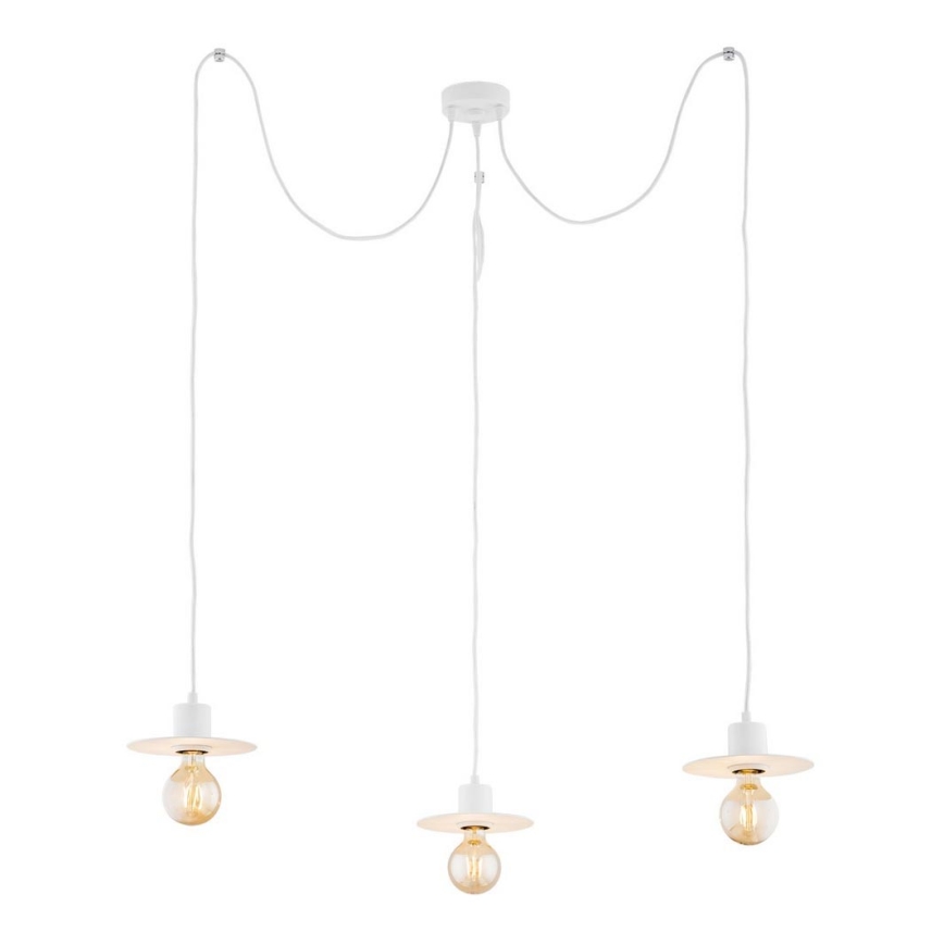 Argon 1376 - Luster na lanku CORSO 3xE27/15W/230V pavúk biela