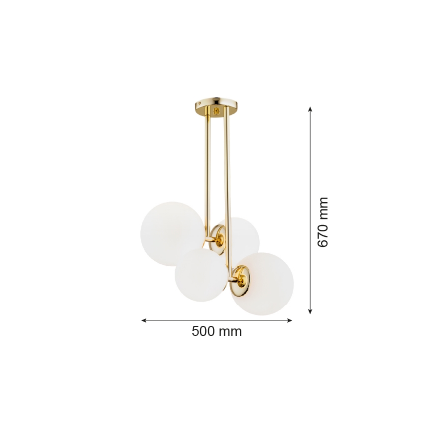 Argon 1743 - Luster na tyči MORITZ 4xE27/15W/230V