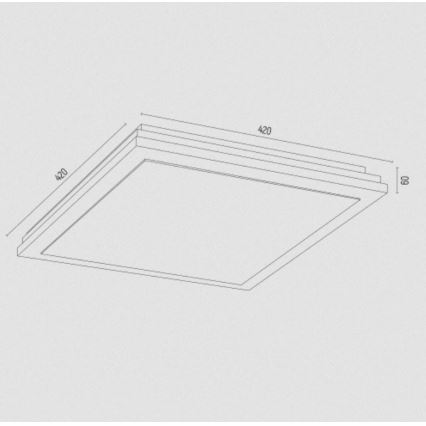 Argon 1803 - Stropné svietidlo CASERTA 4xE27/15W/230V 42x42 cm