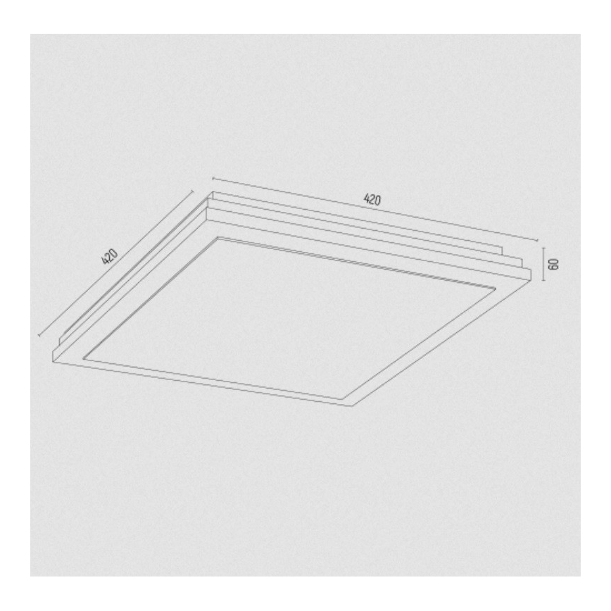 Argon 1803 - Stropné svietidlo CASERTA 4xE27/15W/230V 42x42 cm