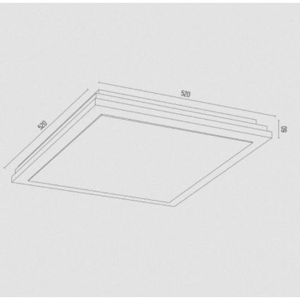 Argon 1804 - Stropné svietidlo CASERTA 4xE27/15W/230V 52x52 cm