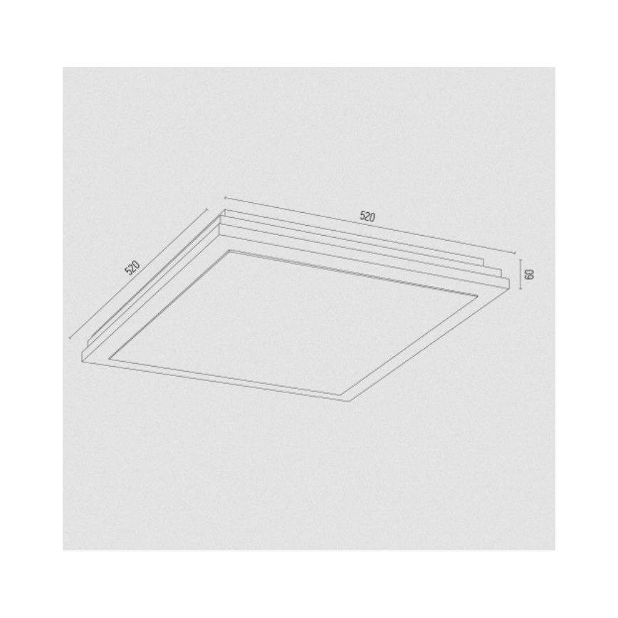 Argon 1804 - Stropné svietidlo CASERTA 4xE27/15W/230V 52x52 cm