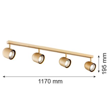 Argon 1810 - Bodové svietidlo ISOLA 4xGU10/5W/230V