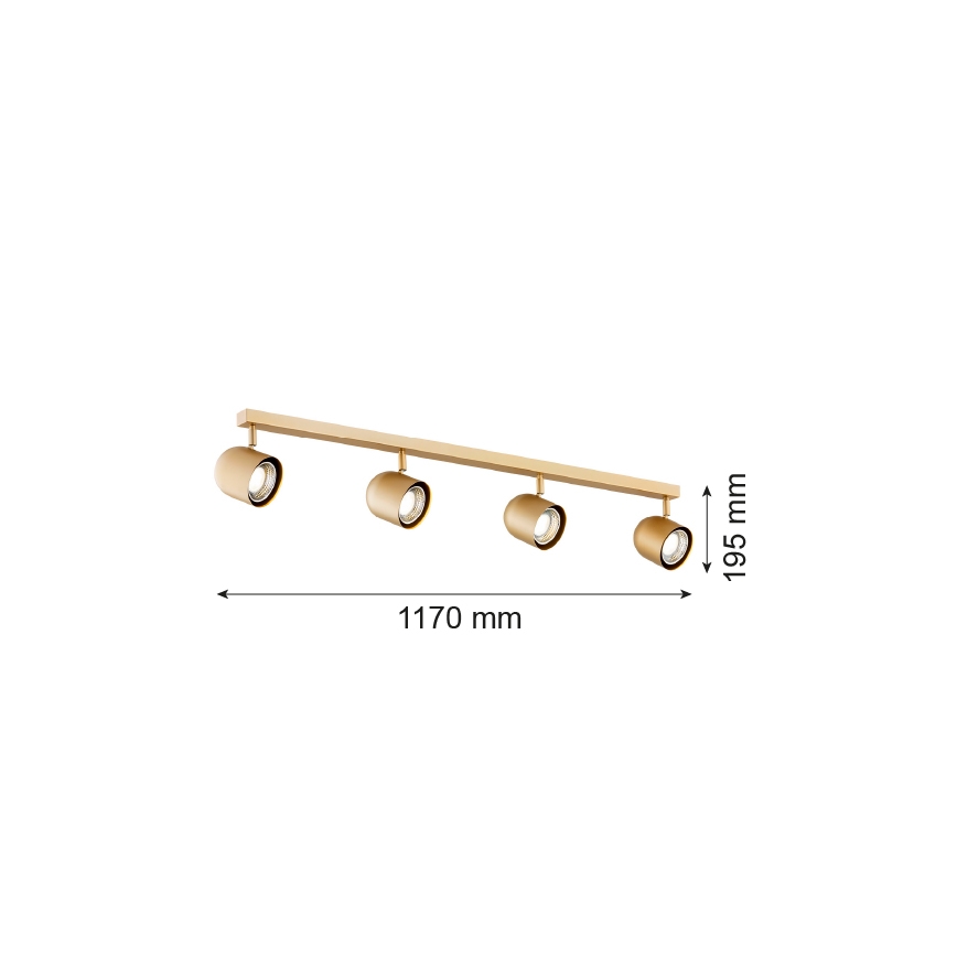 Argon 1810 - Bodové svietidlo ISOLA 4xGU10/5W/230V