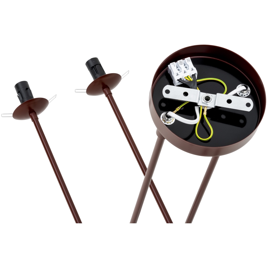 Argon 1842 - Luster na tyči ABSOS 4xE14/7W/230V alabaster hnedá