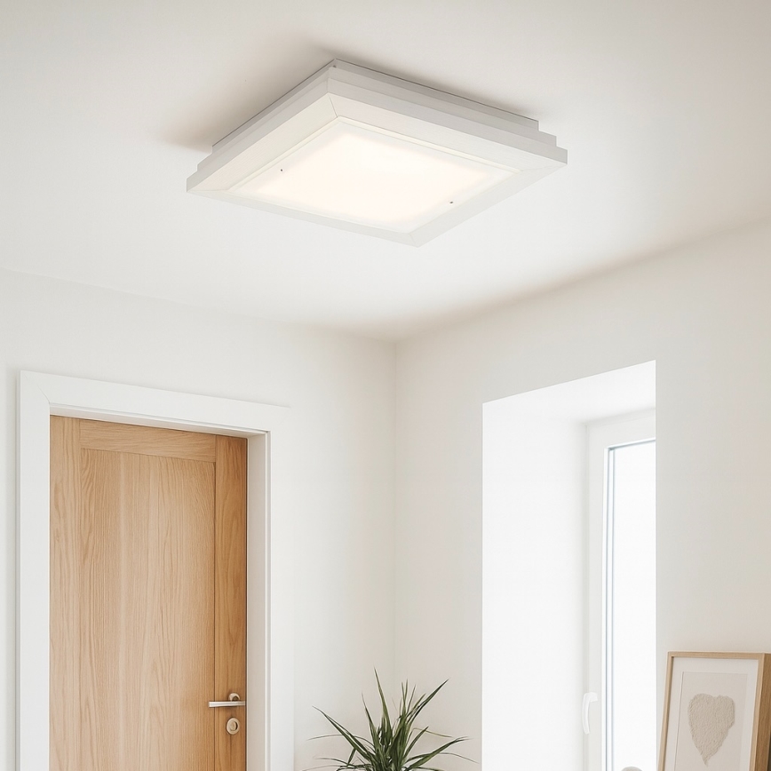 Argon 1870 - Stropné svietidlo TABOR 4xE27/15W/230V 52x52 cm biela