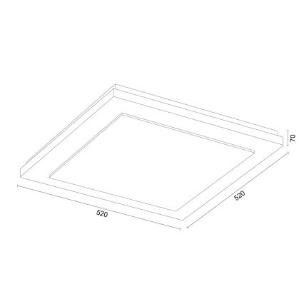 Argon 1870 - Stropné svietidlo TABOR 4xE27/15W/230V 52x52 cm biela
