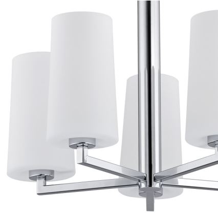 Argon 2053 - Luster na tyči CAMELOT 5xE27/15W/230V lesklý chróm