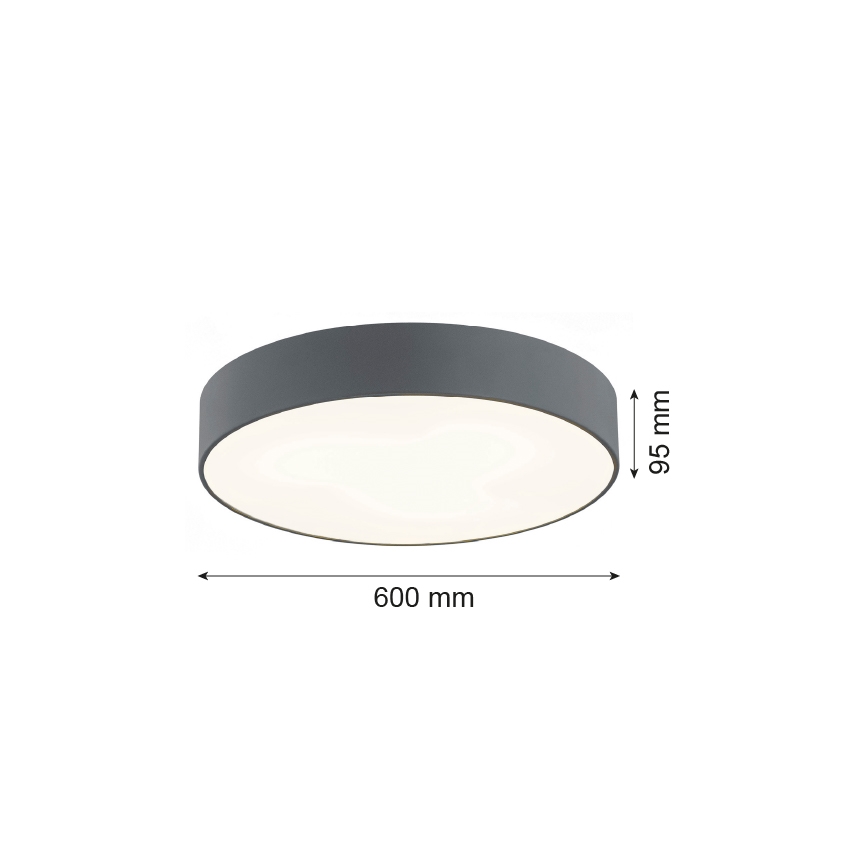 Argon 2083 - Stropné svietidlo DARLING 5xE27/15W/230V pr. 60 cm šedá