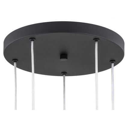 Argon 2103 - Luster na lanku HOLLYWOOD 5xE14/7W/230V čierna