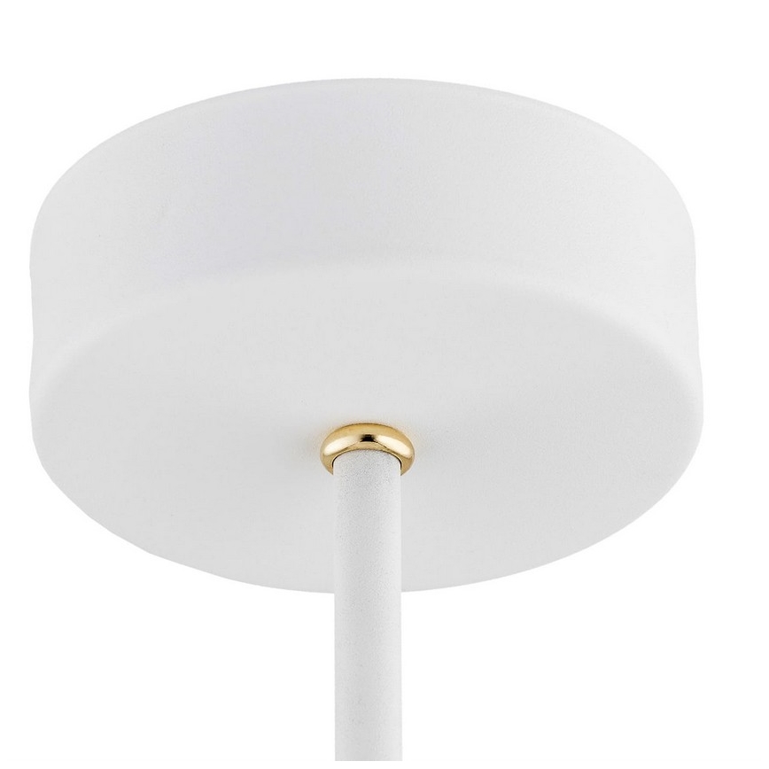 Argon 2117 - Luster na tyči CHARLOTTE 5xE27/15W/230V biela/zlatá