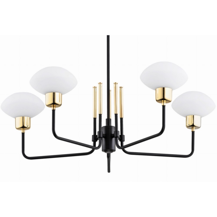 Argon 2128 - Luster na tyči RAVELLO 5xE14/15W/230V čierna/zlatá