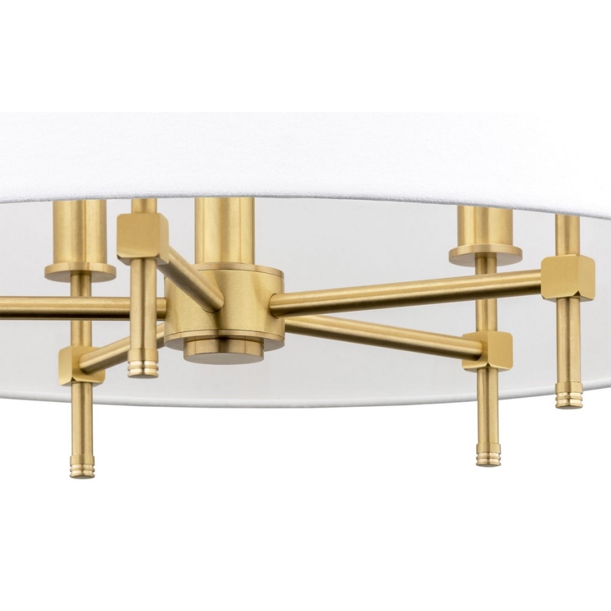 Argon 2132 - Luster na tyči ABBANO 5xE14/7W/230V mosadz/biela