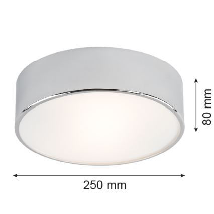 Argon 3083 - Stropné svietidlo DARLING 2xE27/15W/230V pr. 25 cm strieborná