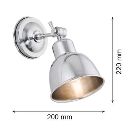 Argon 3172 - Nástenné svietidlo EUFRAT 1xE27/60W/230V