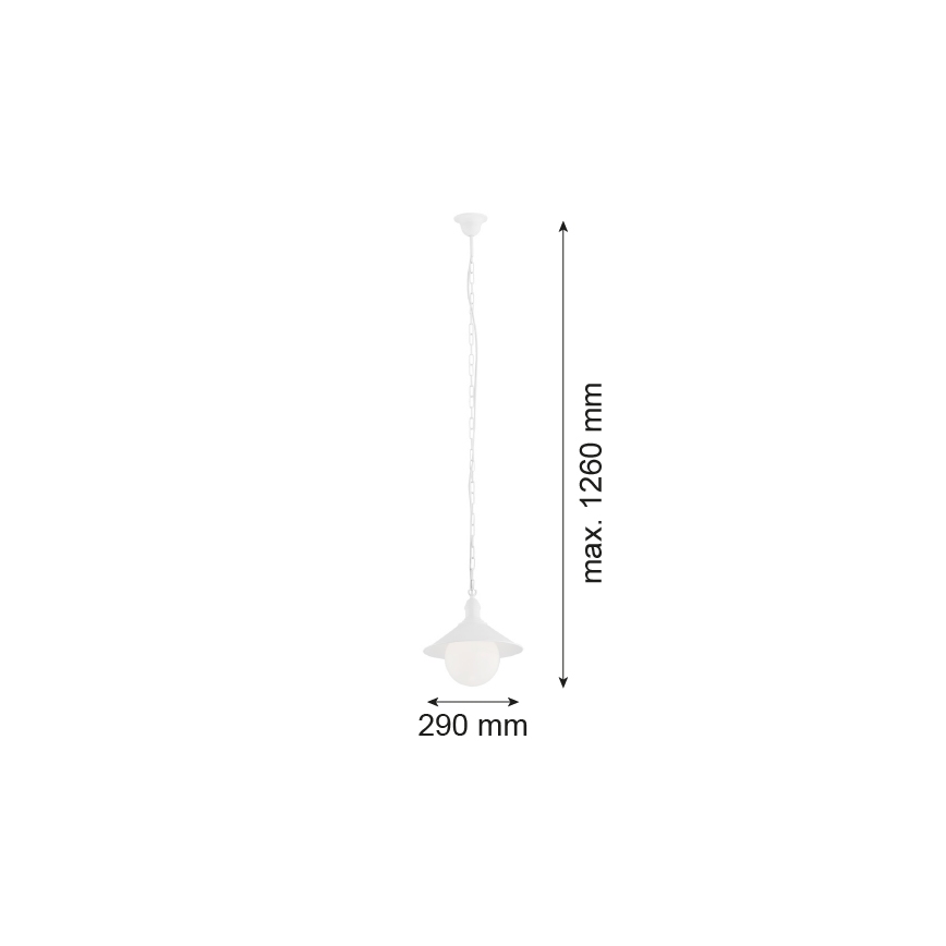 Argon 3296 - Vonkajšie luster ERBA BIS 1xE27/60W/230V