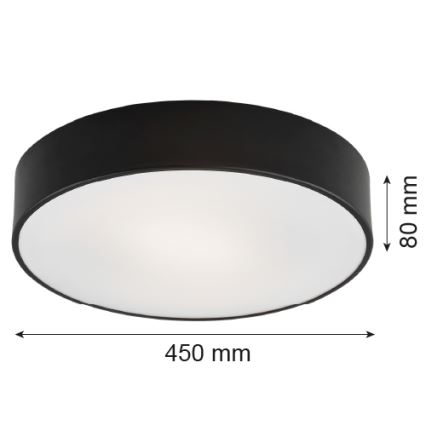 Argon 3571 - LED Stropné svietidlo DARLING LED/35W/230V pr. 45 cm čierna