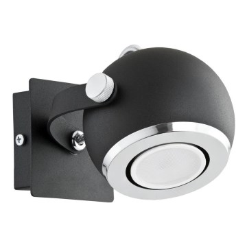 Argon 3638 - Nástenné bodové svietidlo KOS 1xGU10/5W/230V čierna/lesklý chróm