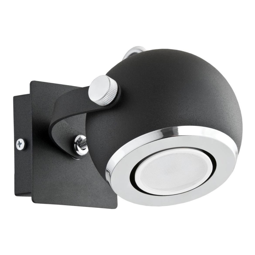 Argon 3638 - Nástenné bodové svietidlo KOS 1xGU10/5W/230V čierna/lesklý chróm