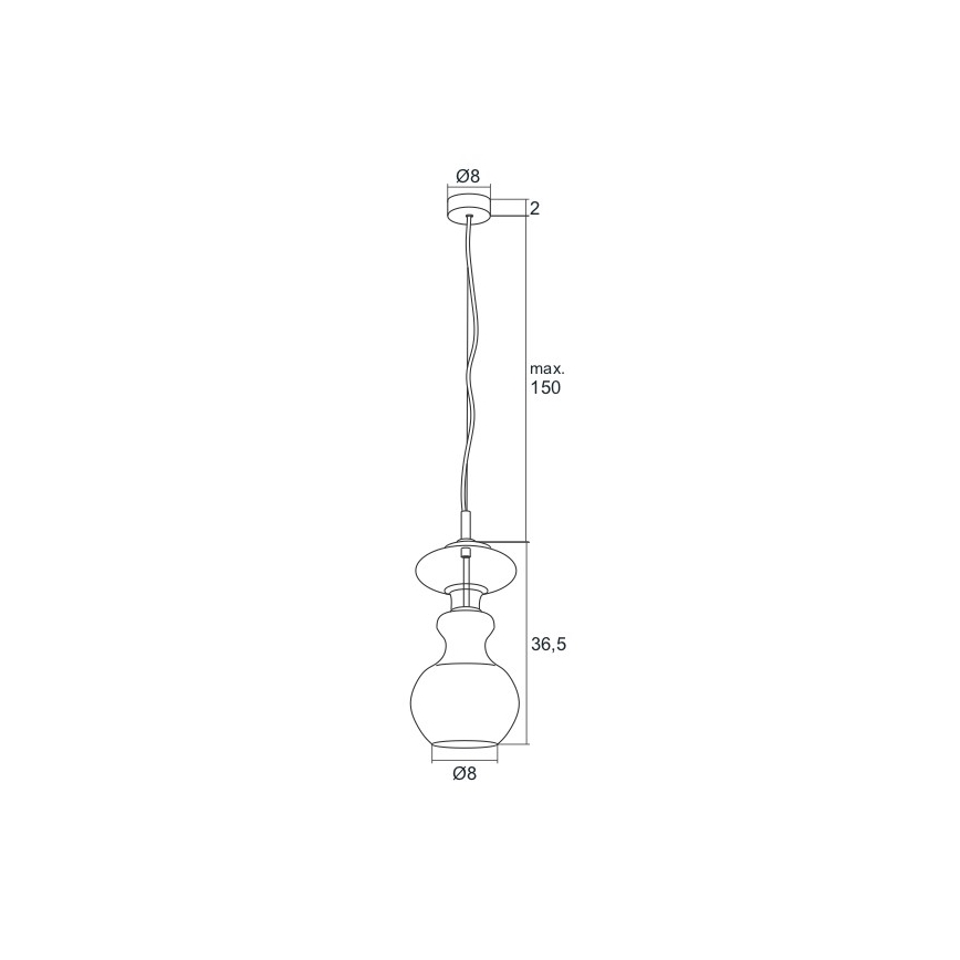 Argon 3800 - LED Luster na lanku MODENA LED/8W/230V