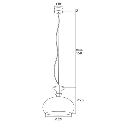 Argon 3805 - LED Luster na lanku GROSSETO LED/8W/230V