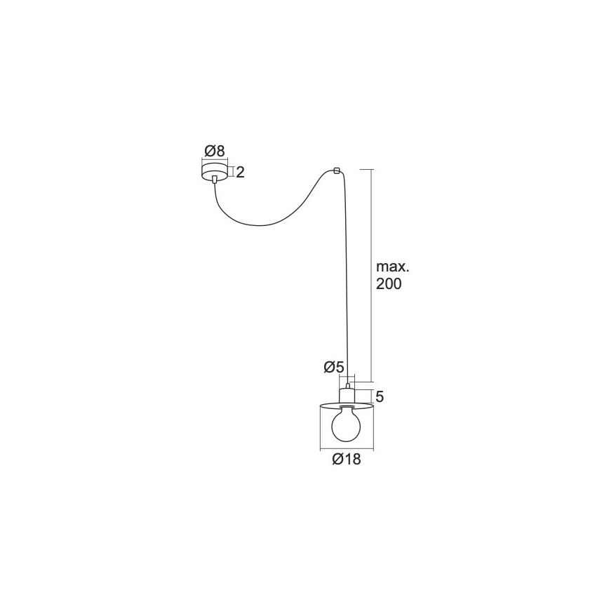 Argon 3834 - Luster na lanku CORSO 1xE27/15W/230V biela
