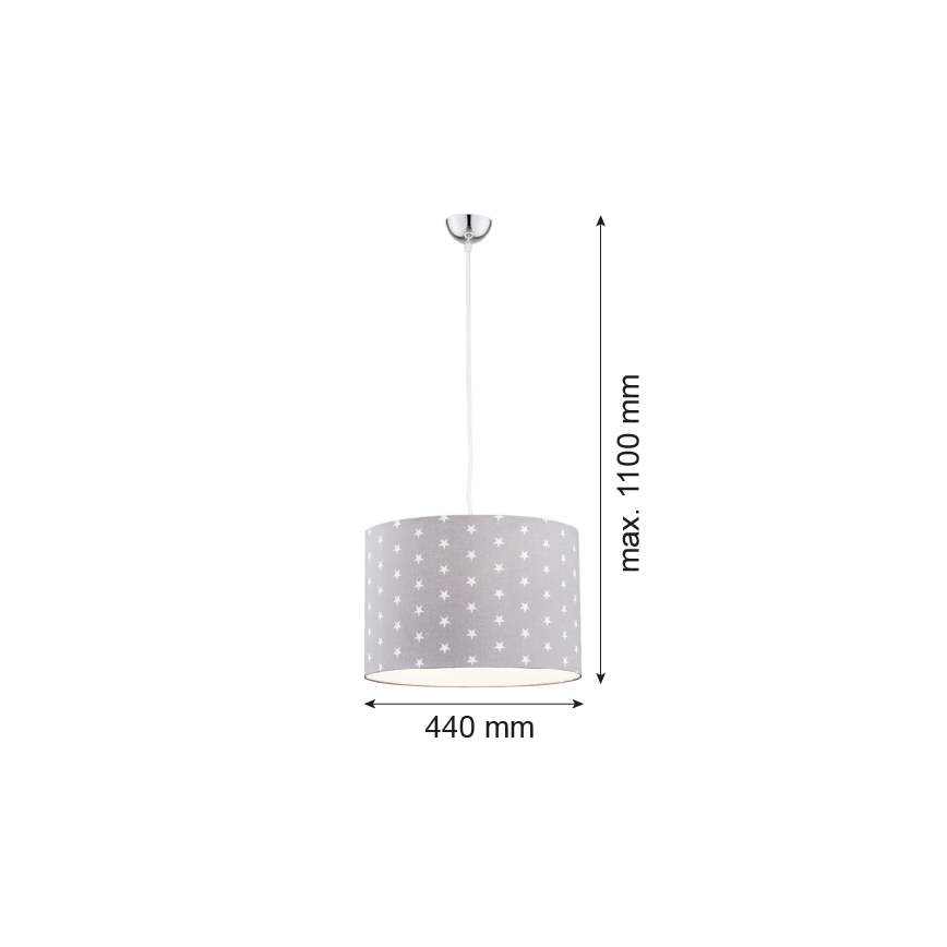 Argon 4134 - Luster na lanku MAGIC 1xE27/15W/230V šedá/biela