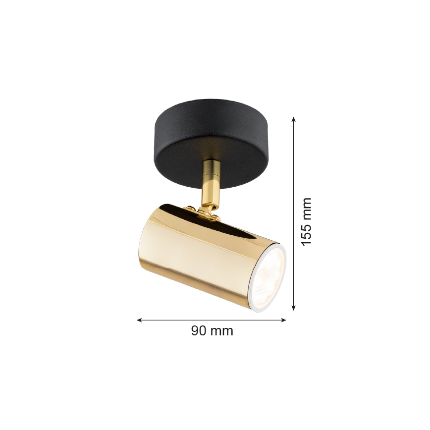 Argon 4208 - Stropné bodové svietidlo LAGOS 1xGU10/5W/230V mosadz/čierna