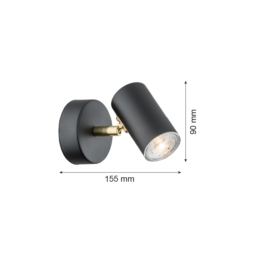 Argon 4210 - Stropné bodové svietidlo LAGOS 1xGU10/5W/230V čierna/mosadz