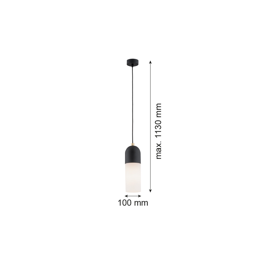 Argon 4213 - Luster na lanku BURGOS 1xE27/15W/230V čierna