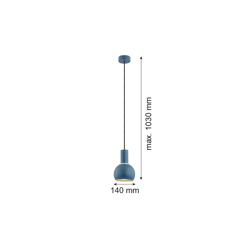 Argon 4216 - Luster na lanku SINES 1xE27/15W/230V pr. 14 cm modrá