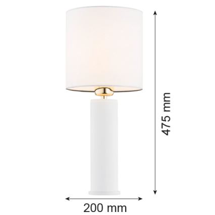 Argon 4231 - Stolná lampa ALMADA 1xE27/15W/230V biela