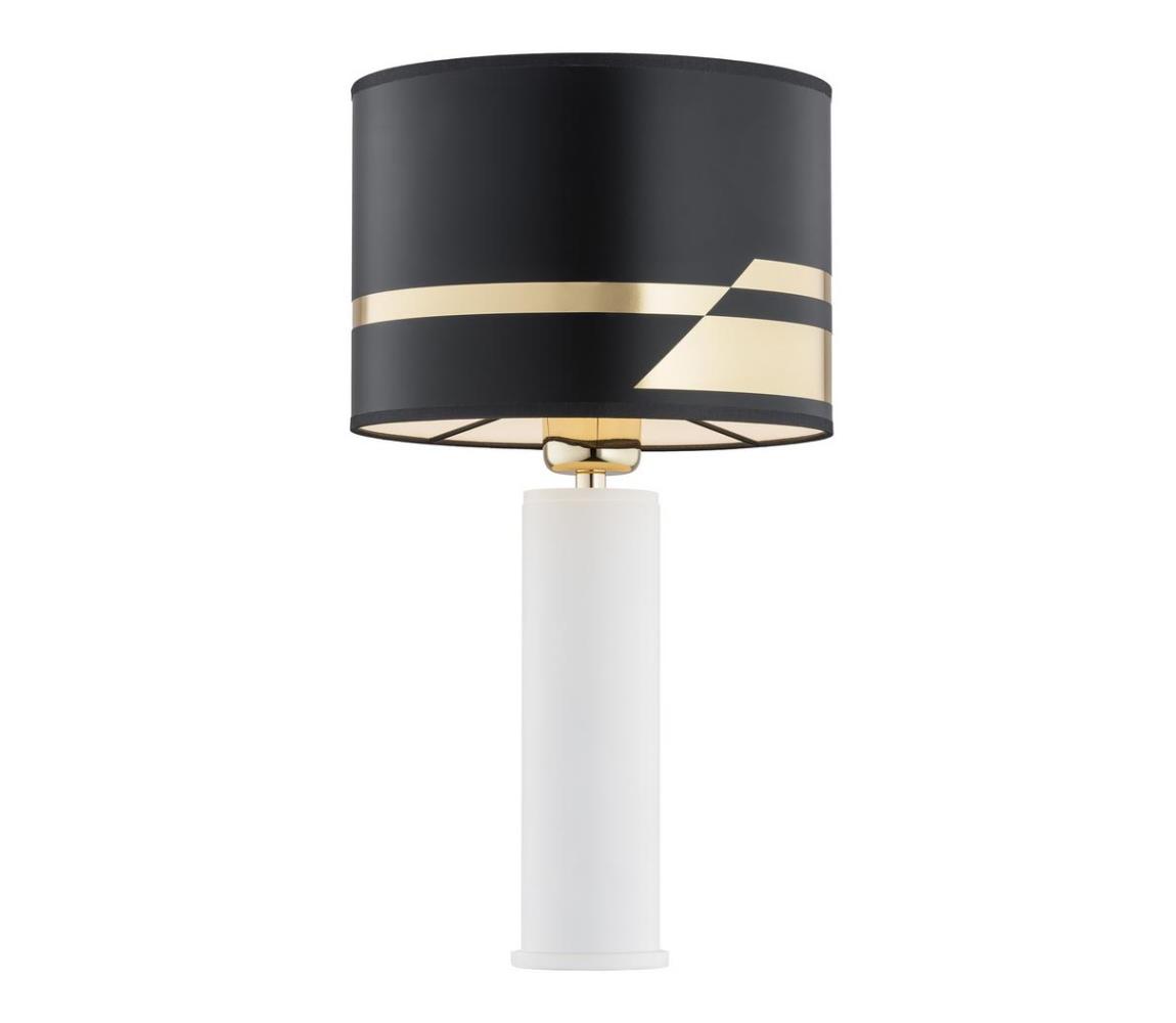 Argon Argon 4232 - Stolná lampa ALMADA 1xE27/15W/230V čierna/biela/mosadz 