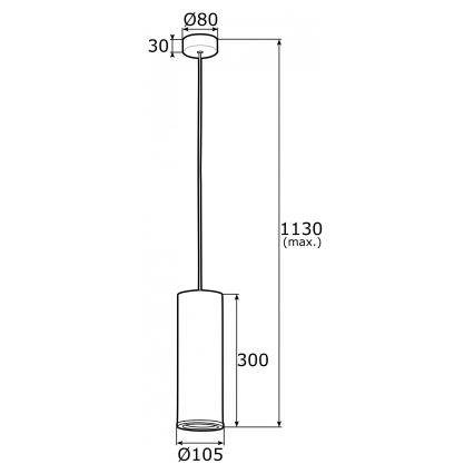 Argon 4246 - Luster na lanku LINEA 1xE27/15W/230V mosadz/čierna